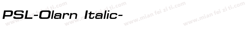 PSL-Olarn Italic字体转换